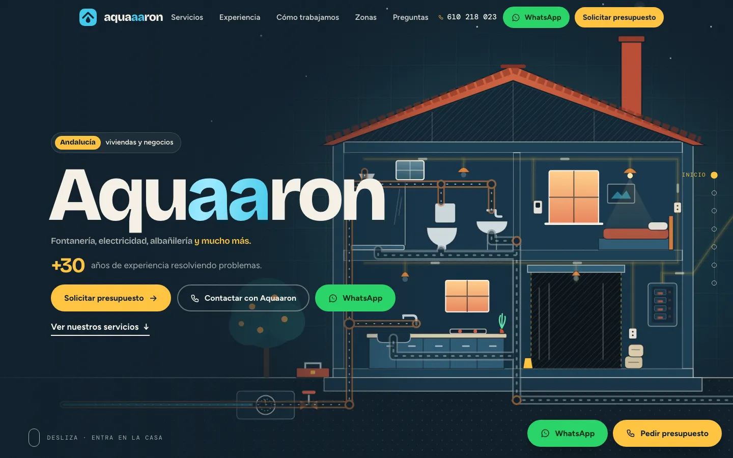 Preview of the Aquaaron website