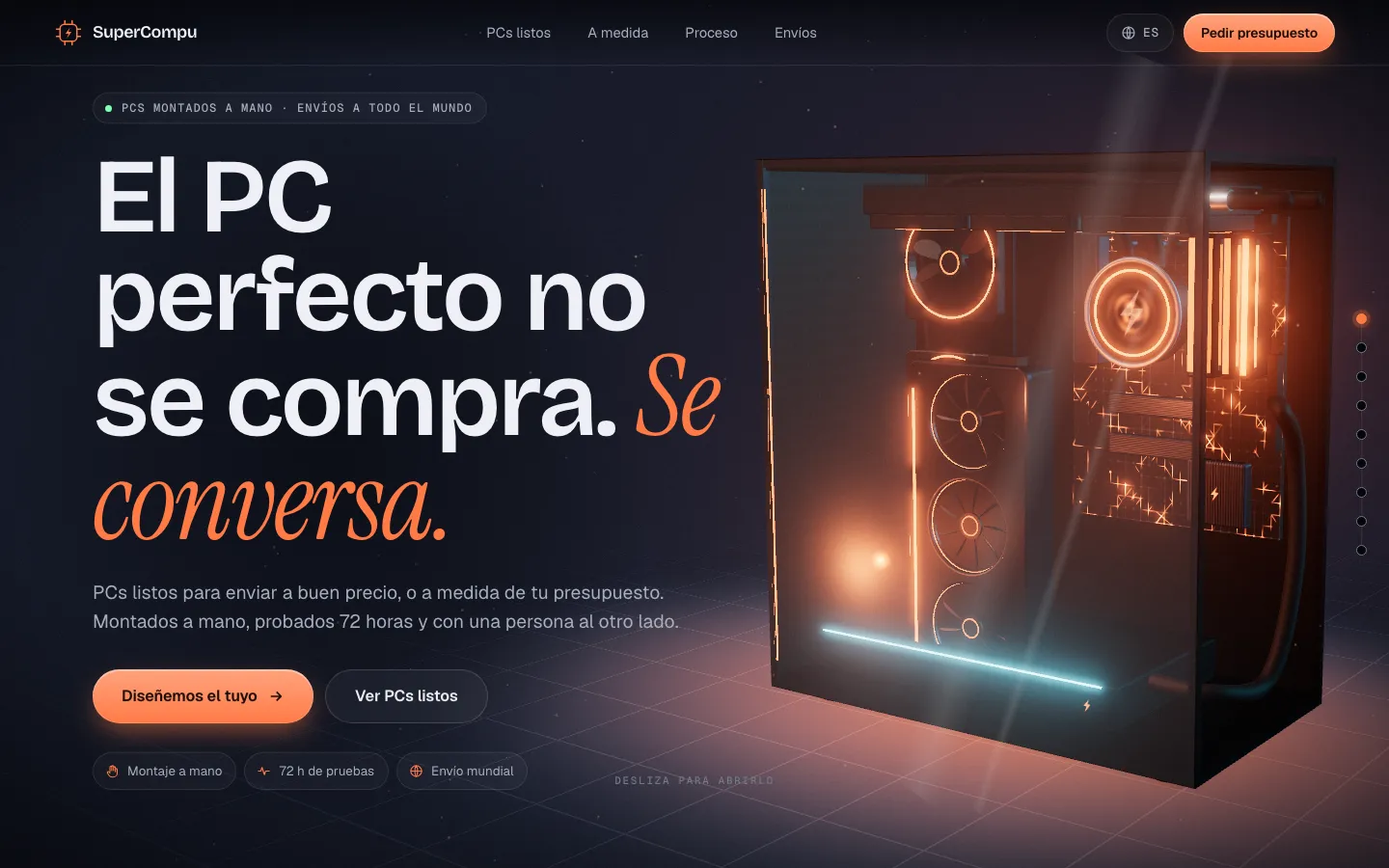 Preview of the Supercompu website